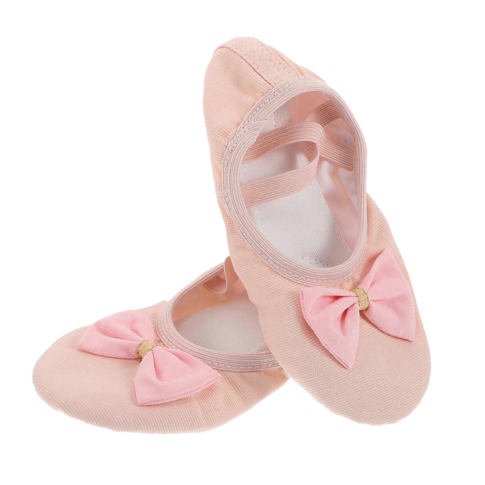 Tumbling Shoes For Girls Ballet Shoe Soft Sole Shape Pink Color Comfortable and Durable 1 Pair