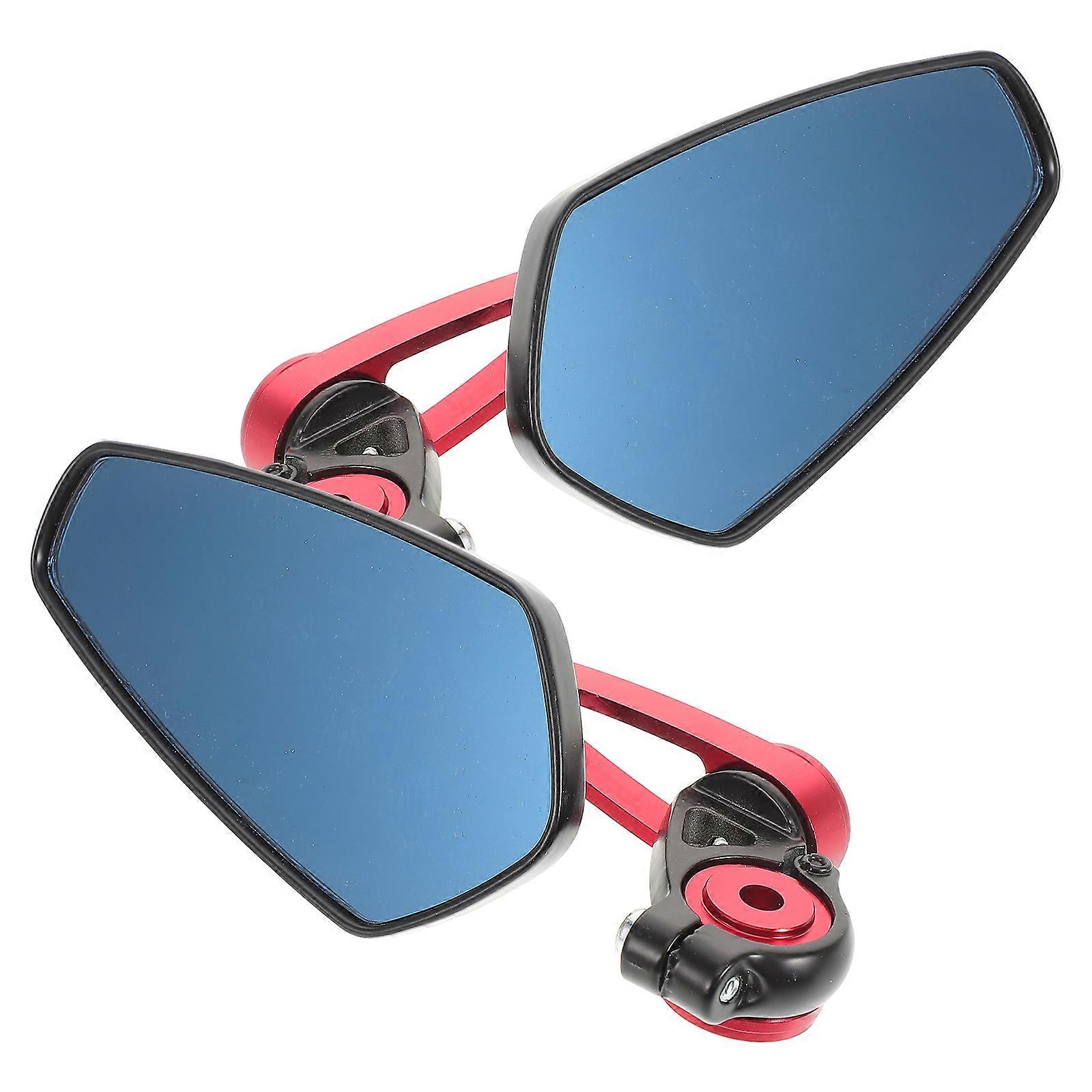 Rearview Mirror Motorcycle Replacement Mirrors Safety Enhancement Adjustable Angle Round Durable 2Pack