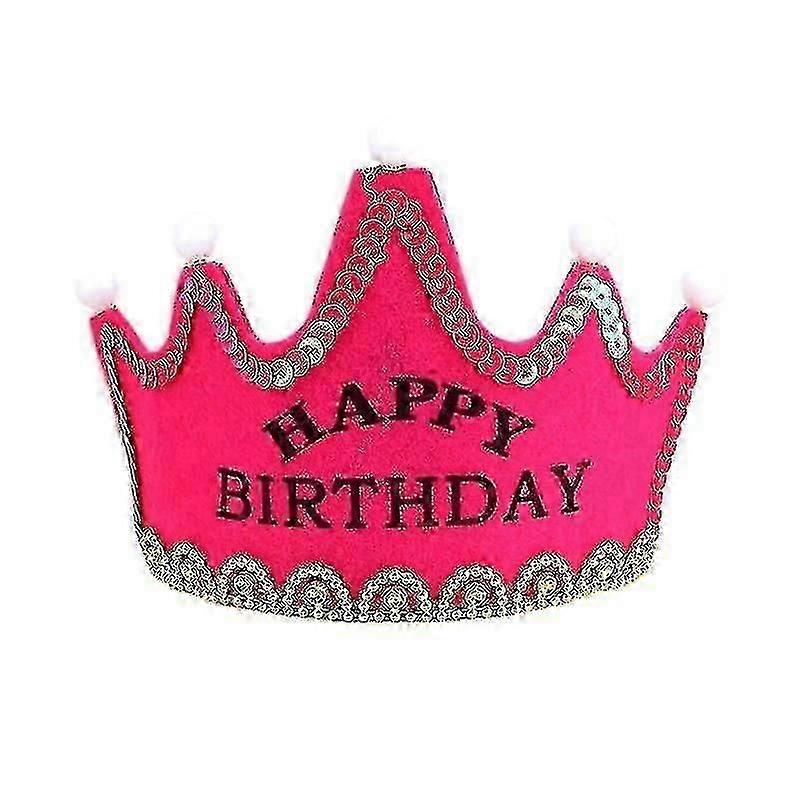 Two-layered, Crown Shape Hat With Led Light Bithday Celebration