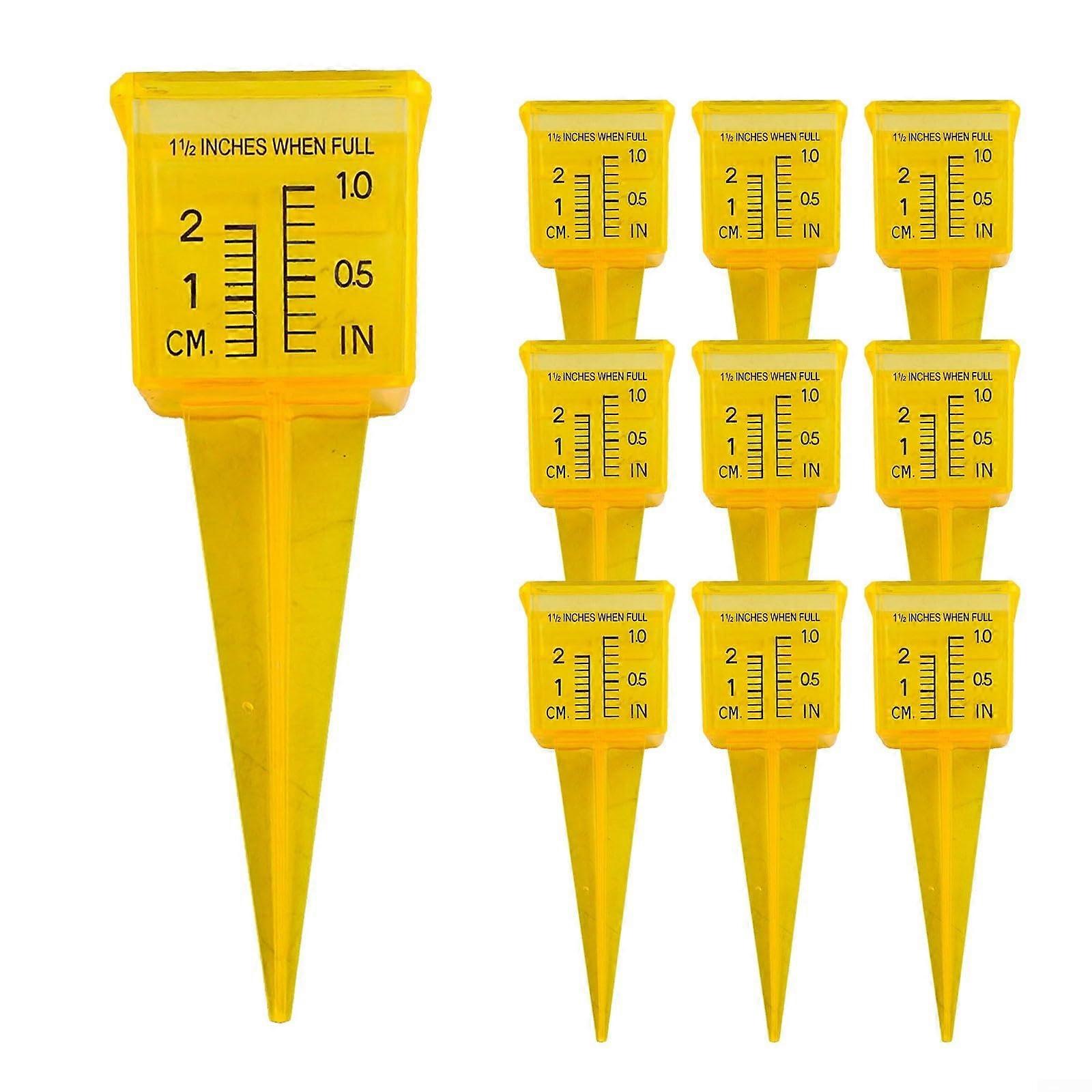 1.5 Inch Sprinkler Rain Gauge Essential Lawn Water Measurement Tool Set of 10 Durable Accurate Measurements