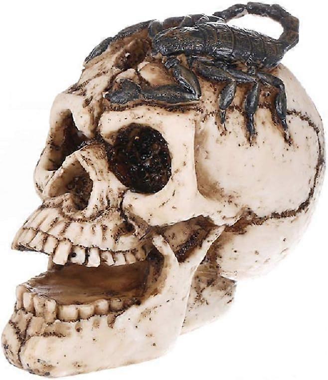 Scorpion Skull Realistic Human Skull Resin Statue Head Skeleton Graveyard of Craniums Figurine
