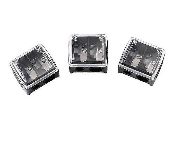 5 PCS Transparent Cap Eyebrow Pencil Sharpener Double Holes