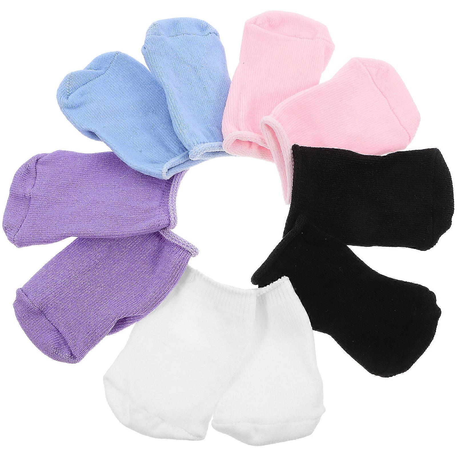 Dolls Accessory Sock Simple Design Polyester Imaginative Play 8.50X5.00X0.30Cm 5 Pairs
