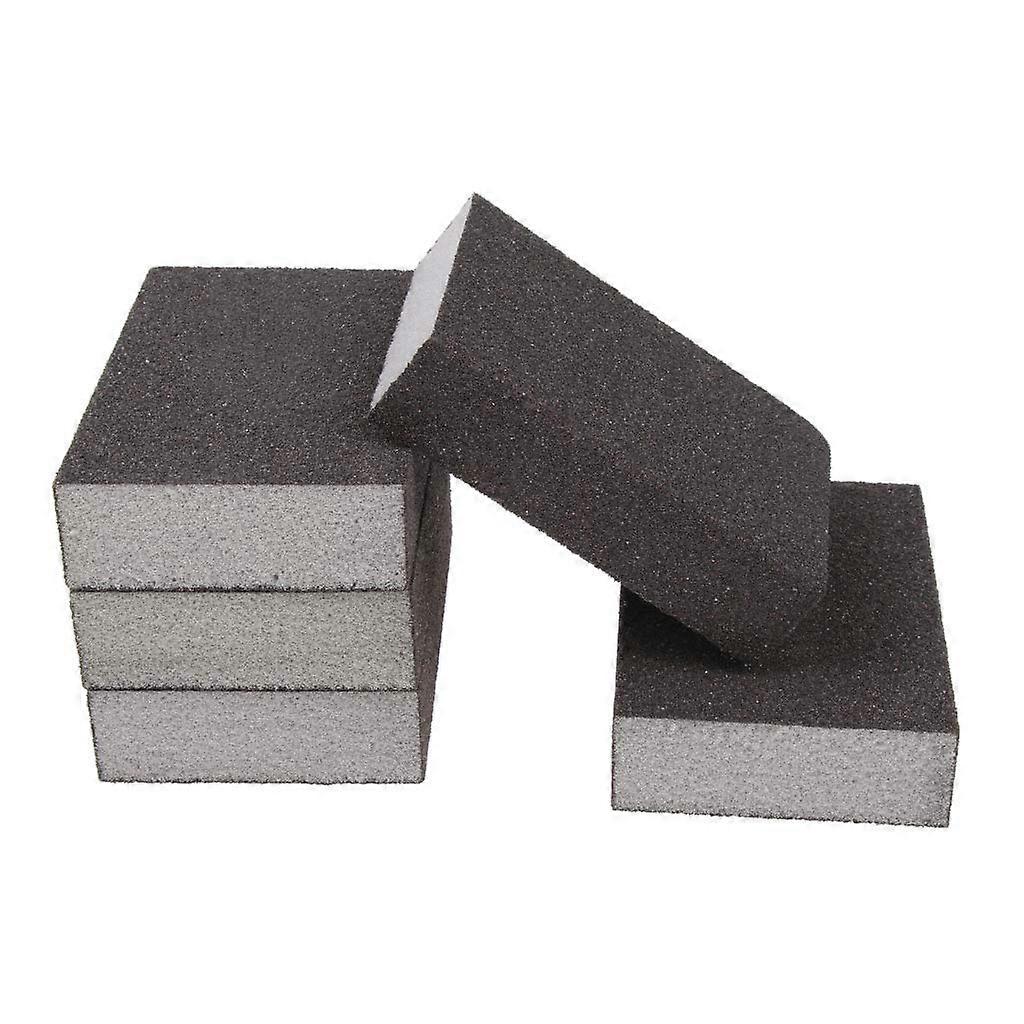 Grey Reusable Wooden Sanding Sponge Set of 5, 60-600 Grit for Woodworking and Craft Projects