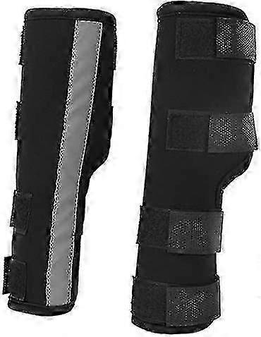 Dog Elbow Protector with Reflective Straps Front Leg Braces for Paw Compression