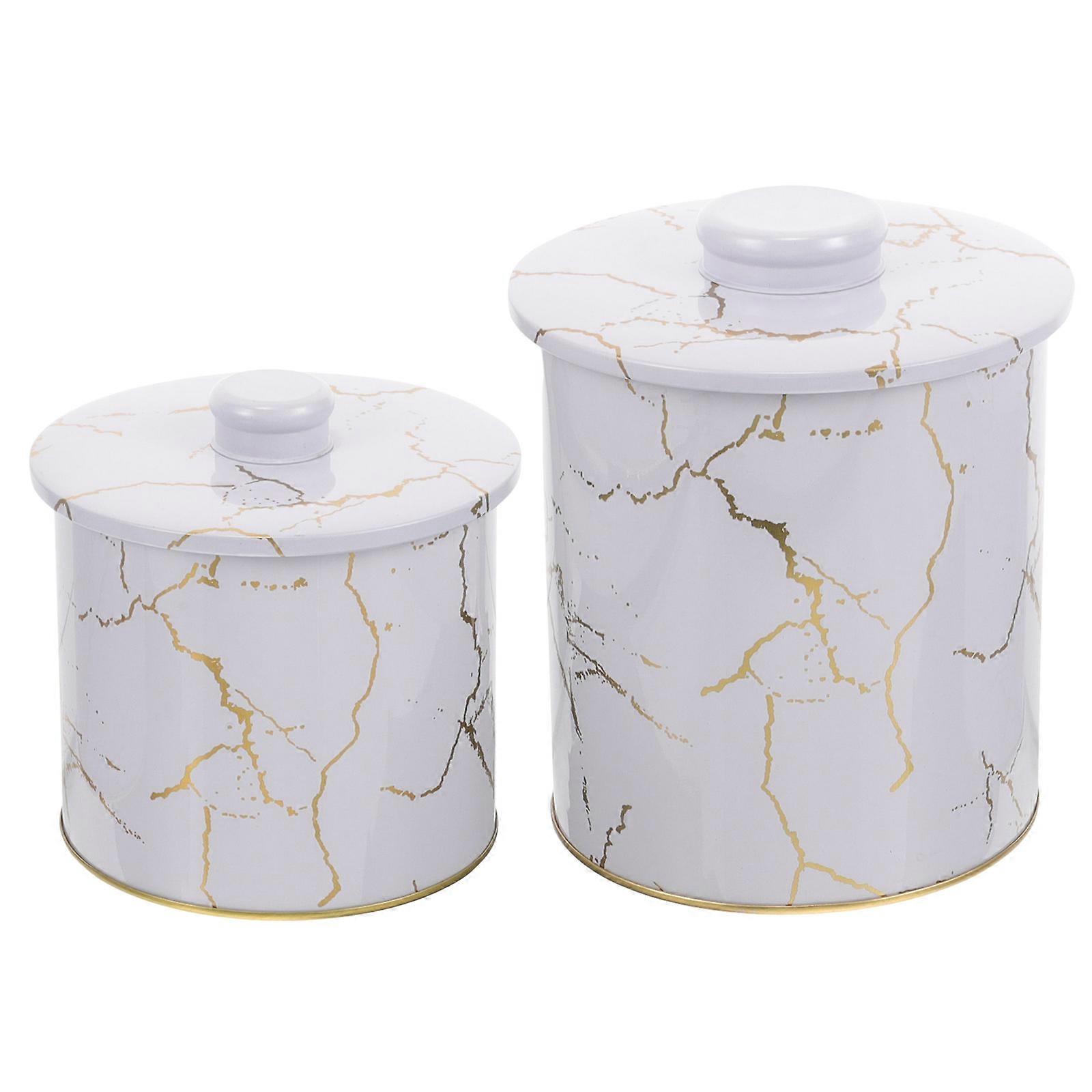 Farmhouse Bread Box For Kitchen Countertop Home Use Rectangular Simple Design White 16.50X15.00X15.00CM Sealed Container 2Pcs