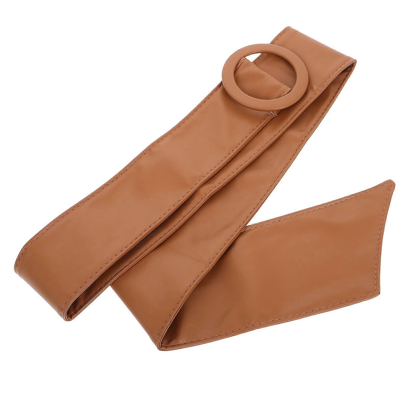 Adjustable Brown Pu Belt Clothing Accessories Casual Wear Rectangular Shape 1Pcs