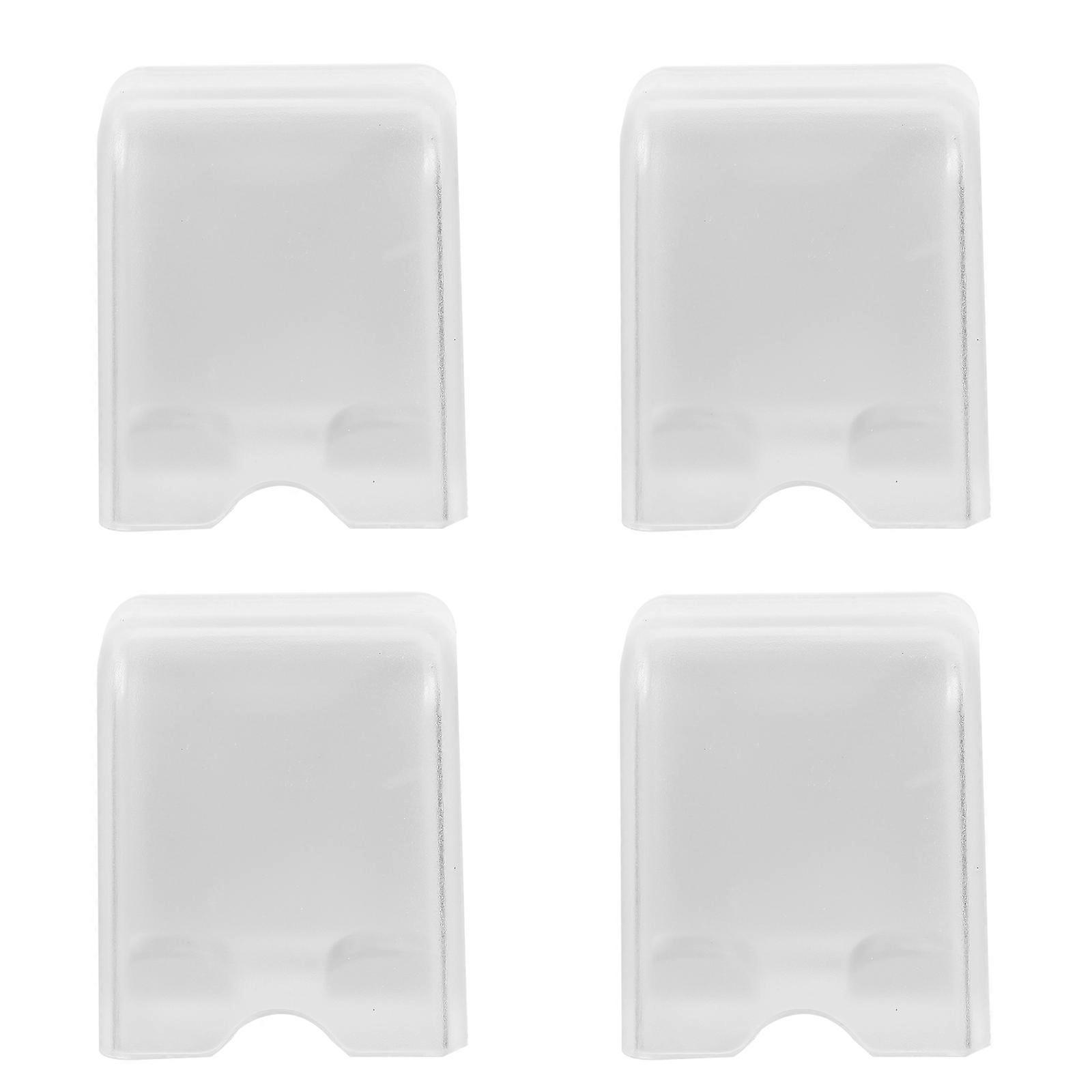 Toothbrush Holders for Bathrooms Self-Adhesive Easy to Clean Rectangular Shape 4Pcs