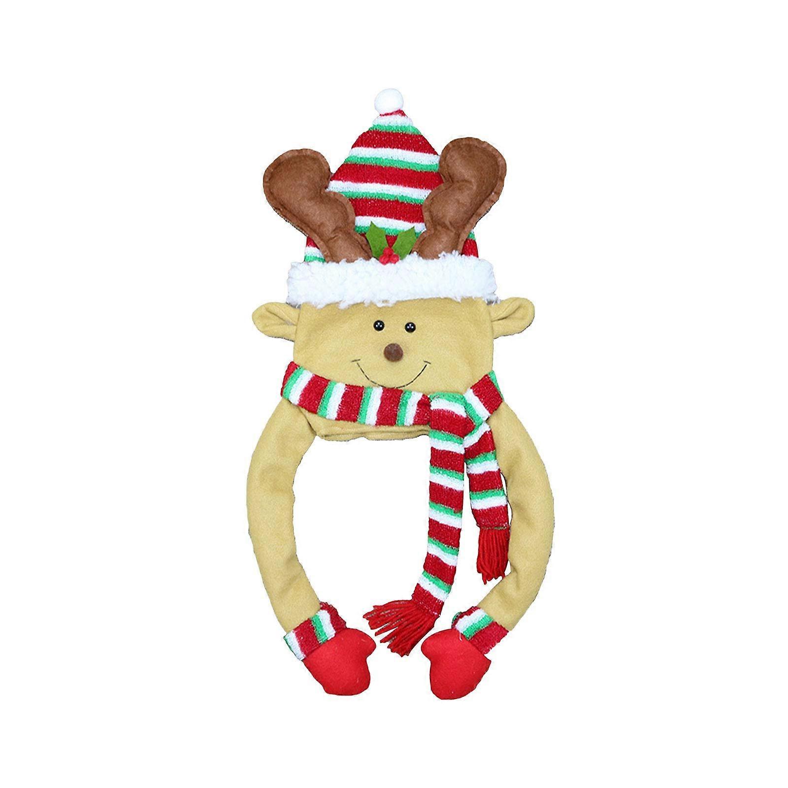 Christmas Tree Topper Santa Snowman Elk Top Hugger, Winter Wonderland Theme, One Size Fits Most, Indoor Use
