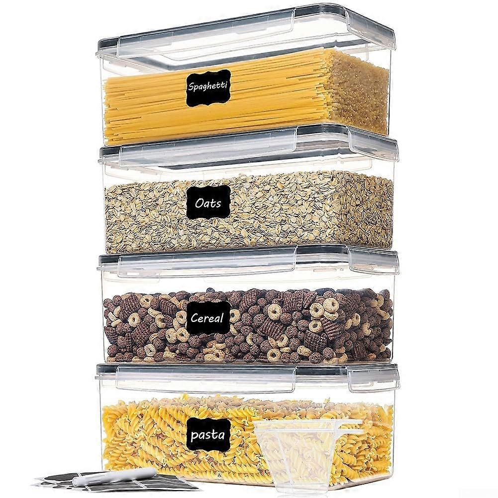 4 Piece Noodle Storage Boxes, Sealed Storage Container, Food Storage Box, Pasta Storage Set, Pasta Storage Box with Lid, 10.8 x 5.2 x 4.6 Inch
