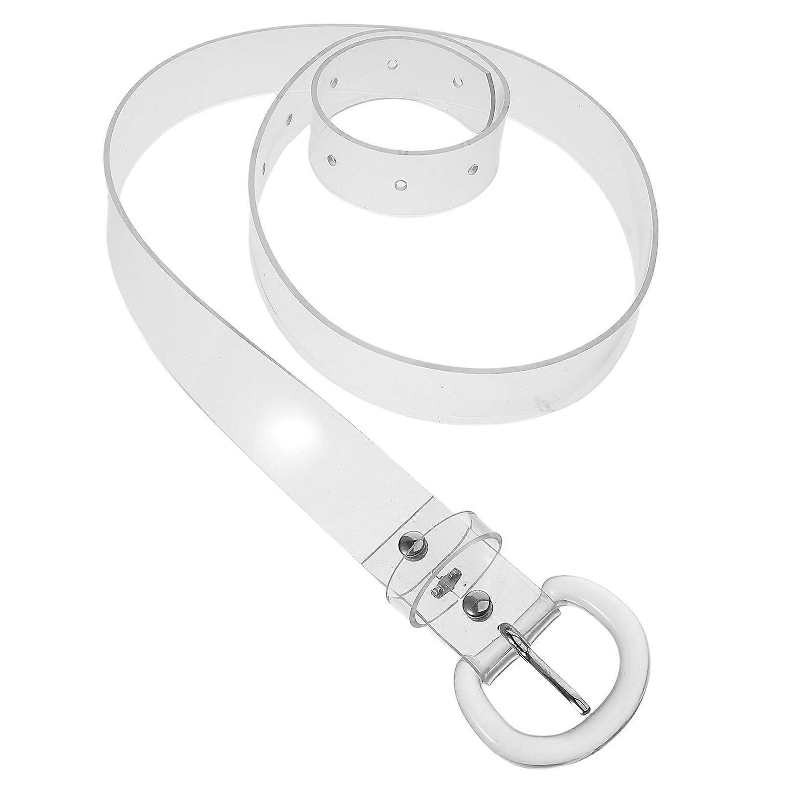 Ladies Waist Belt Minimalist Style Transparent Waist Belt Iron Material Adjustable Length Women 1Set