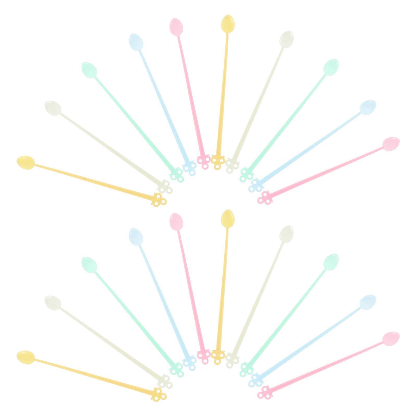 Serving Spoons Portable Mini Assorted Color 120Pcs