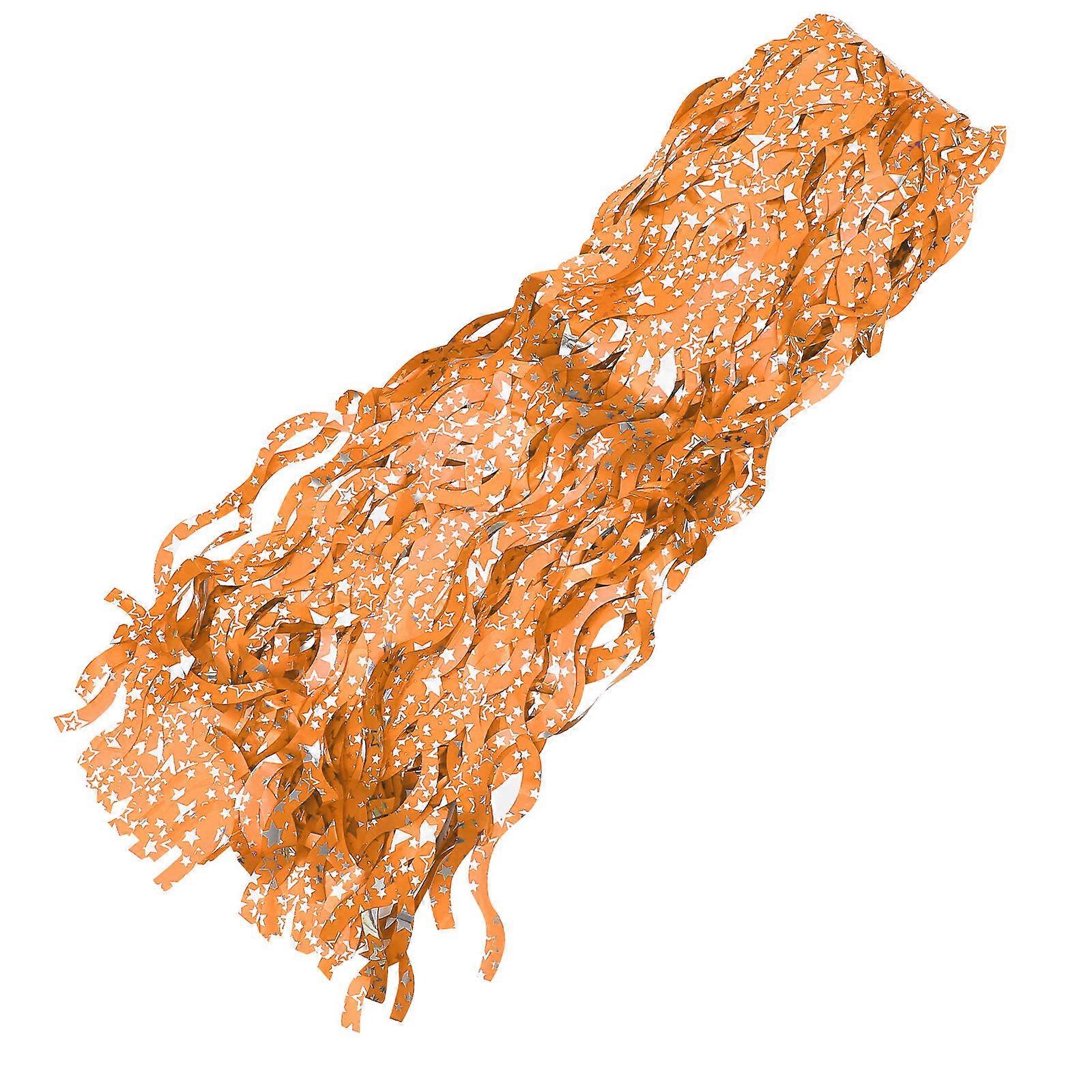 Foil Curtain Party Decoration Fringe Orange Background Wall Arrangement Festival Celebration 3 Sets