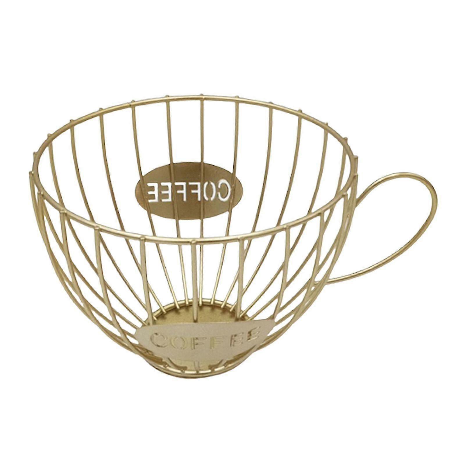 Kaffeepadhalter und Organizer für Tassen, Kaffee- und Espressopadhalter, golden