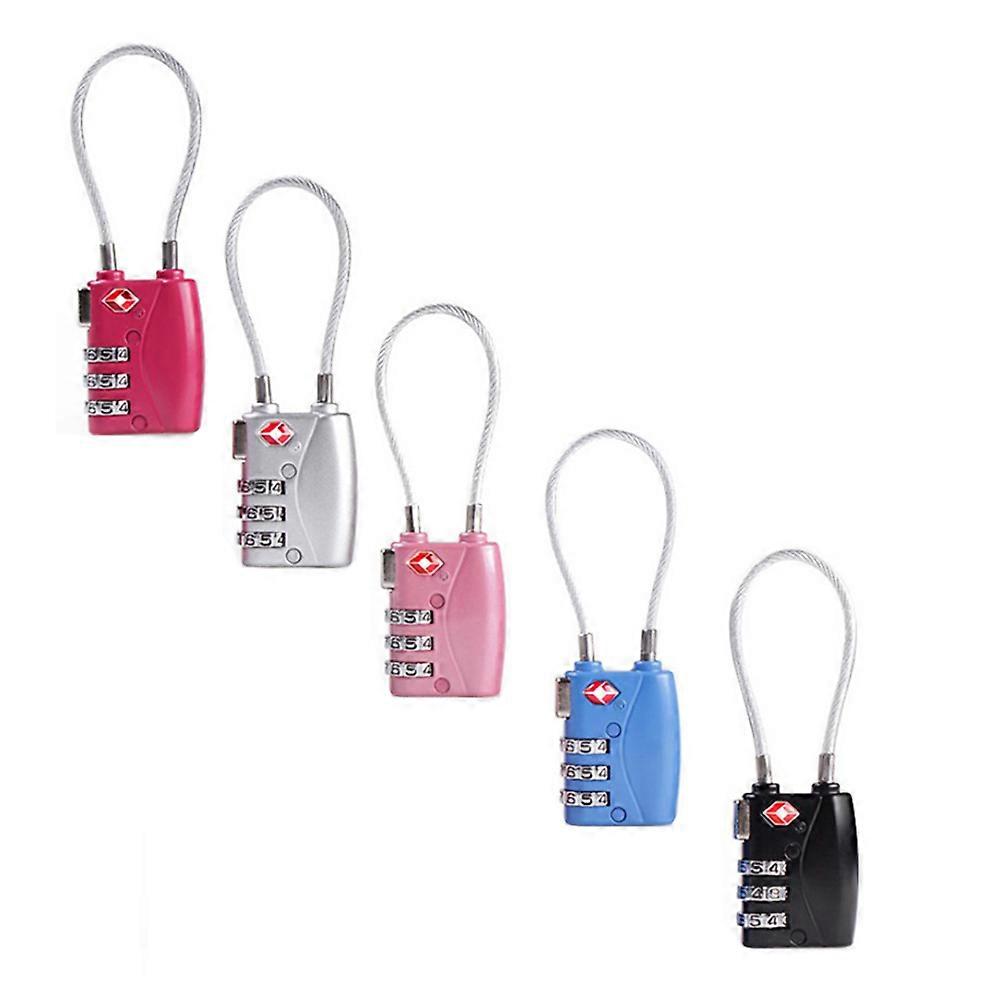 Luggage Lock Tsa Approved Combination Padlock For Suitcase Blue Security Check 10.00X3.00X1.00CM 5Pcs