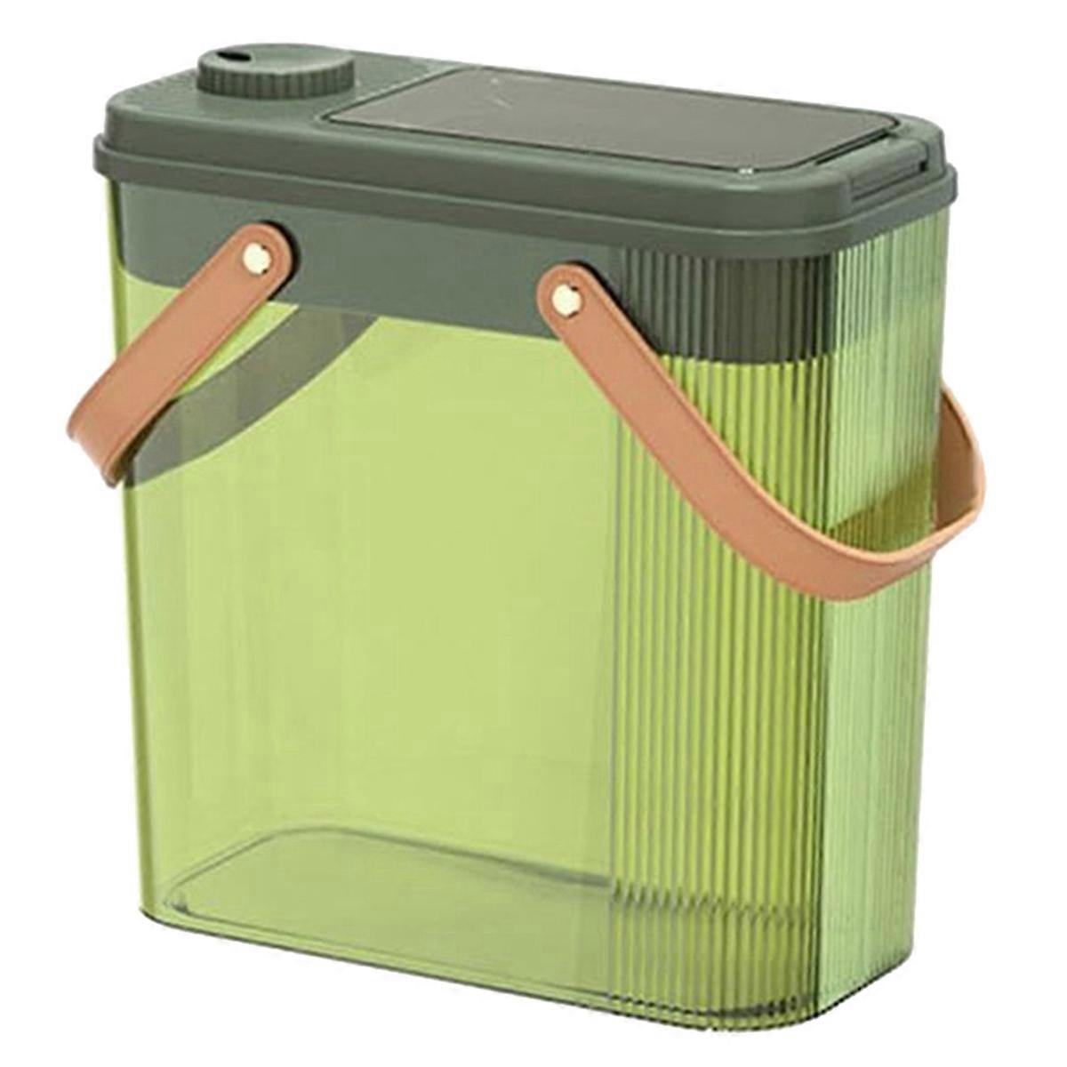Plastic Garbage Can with Lid Dry and Wet Separation Trash Can Clear Wastebasket for Bathroom Bedroom Kitchen Office A