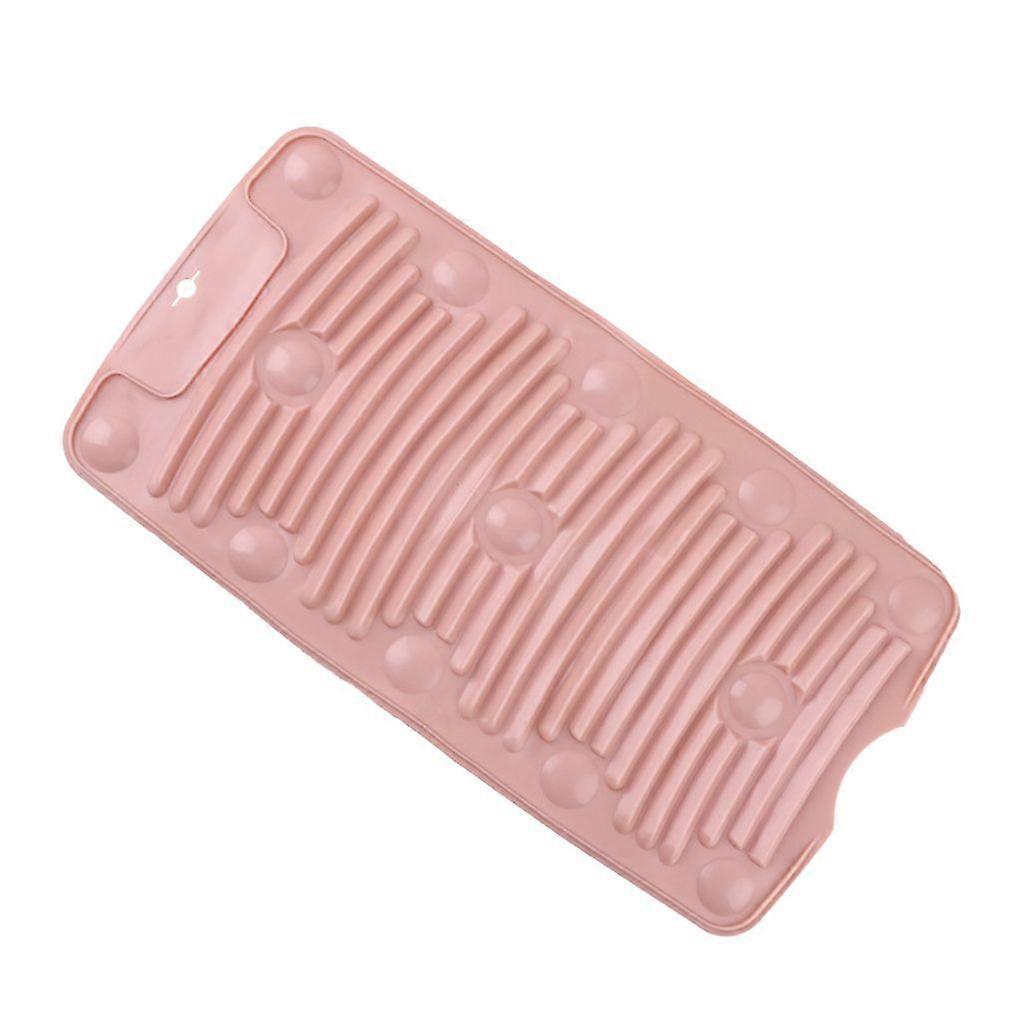 Laundry Mat High Friction Suction Cup Display Silicone Practical Foldable Household Washboard Pink