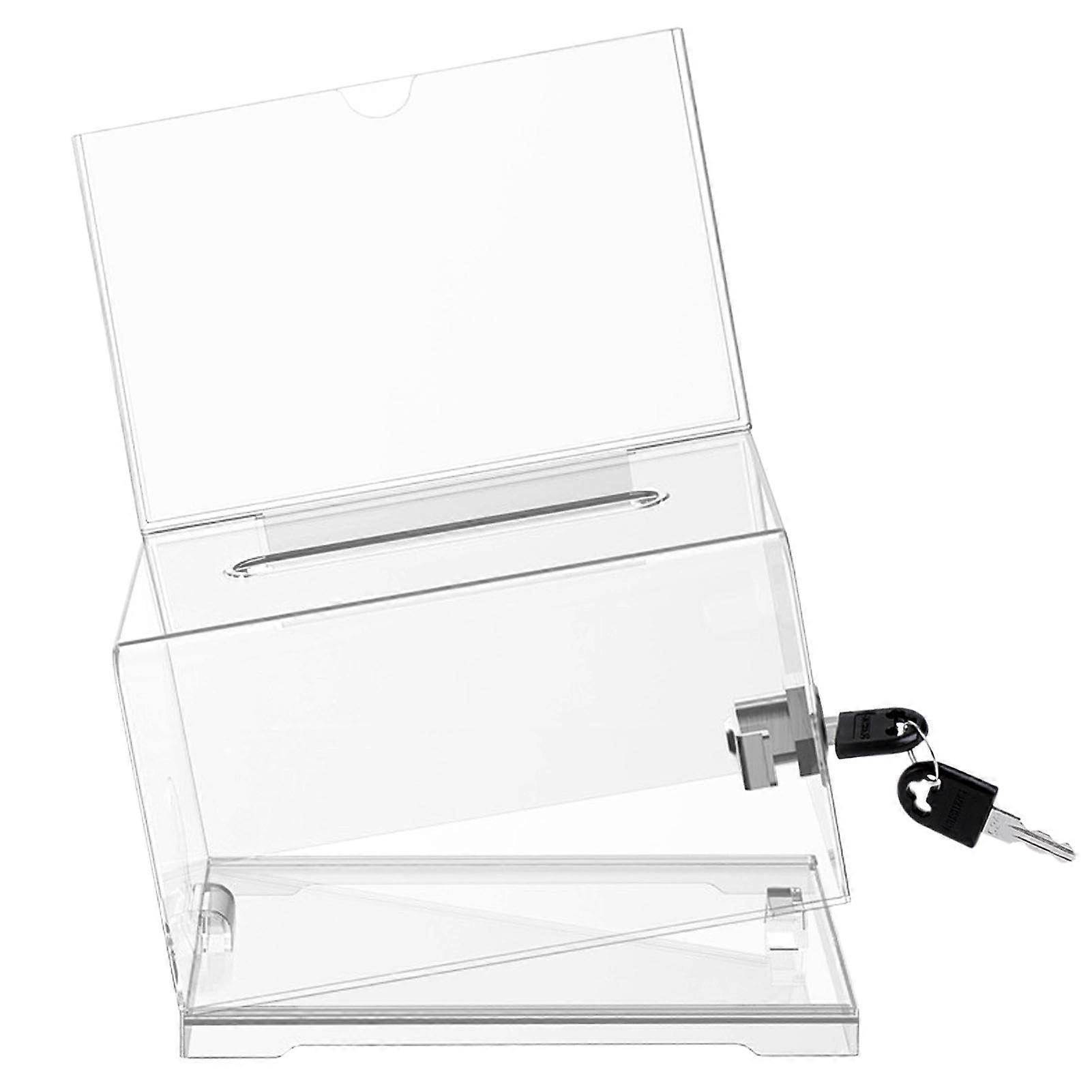 Dropbox with Lock Multipurpose Business Card Storage Container – Stylish Storage Box, Durable Ballot Box for Voting and Suggestions
