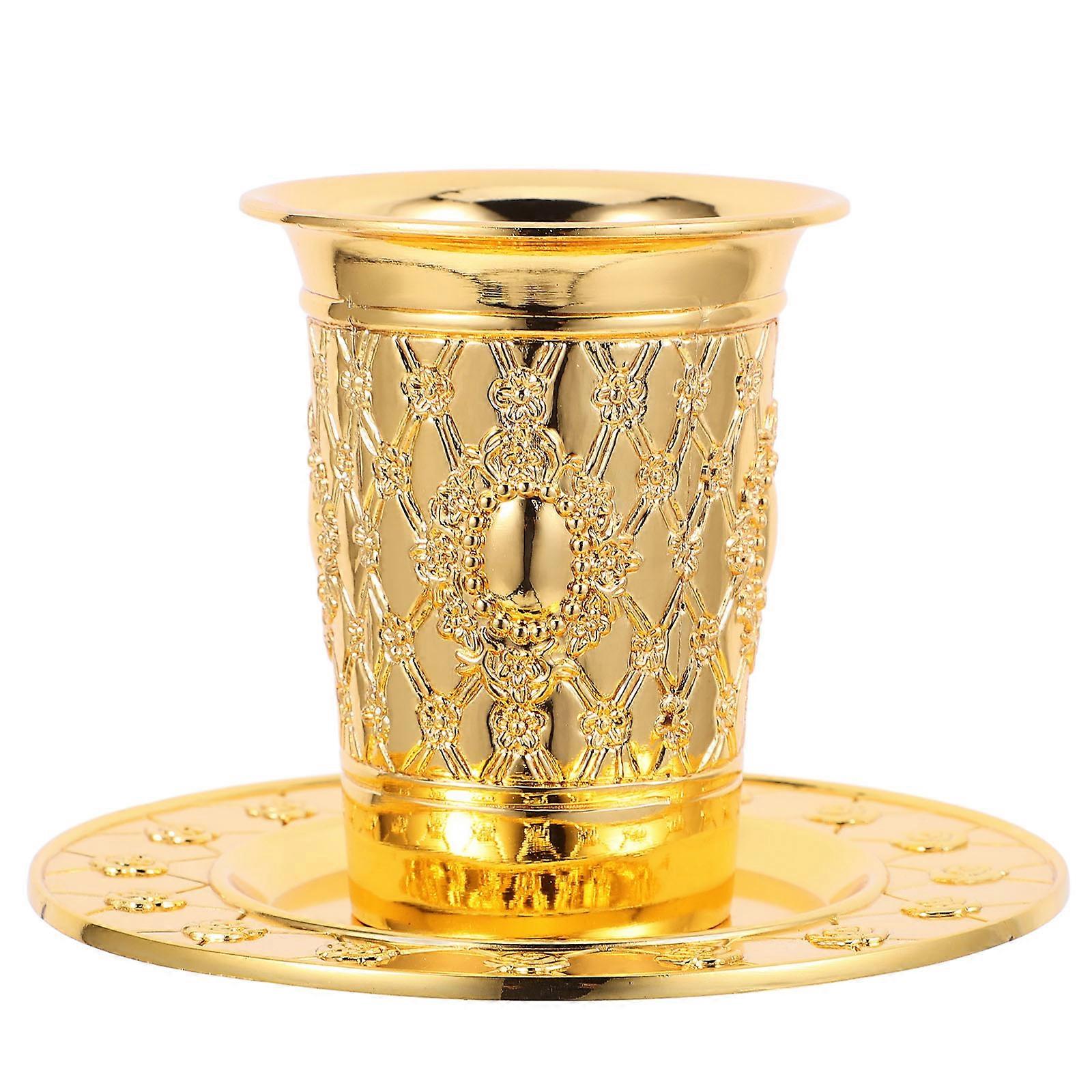 Cup Wine Cup Golden Zinc Alloy For Religious Practitioners 1Set