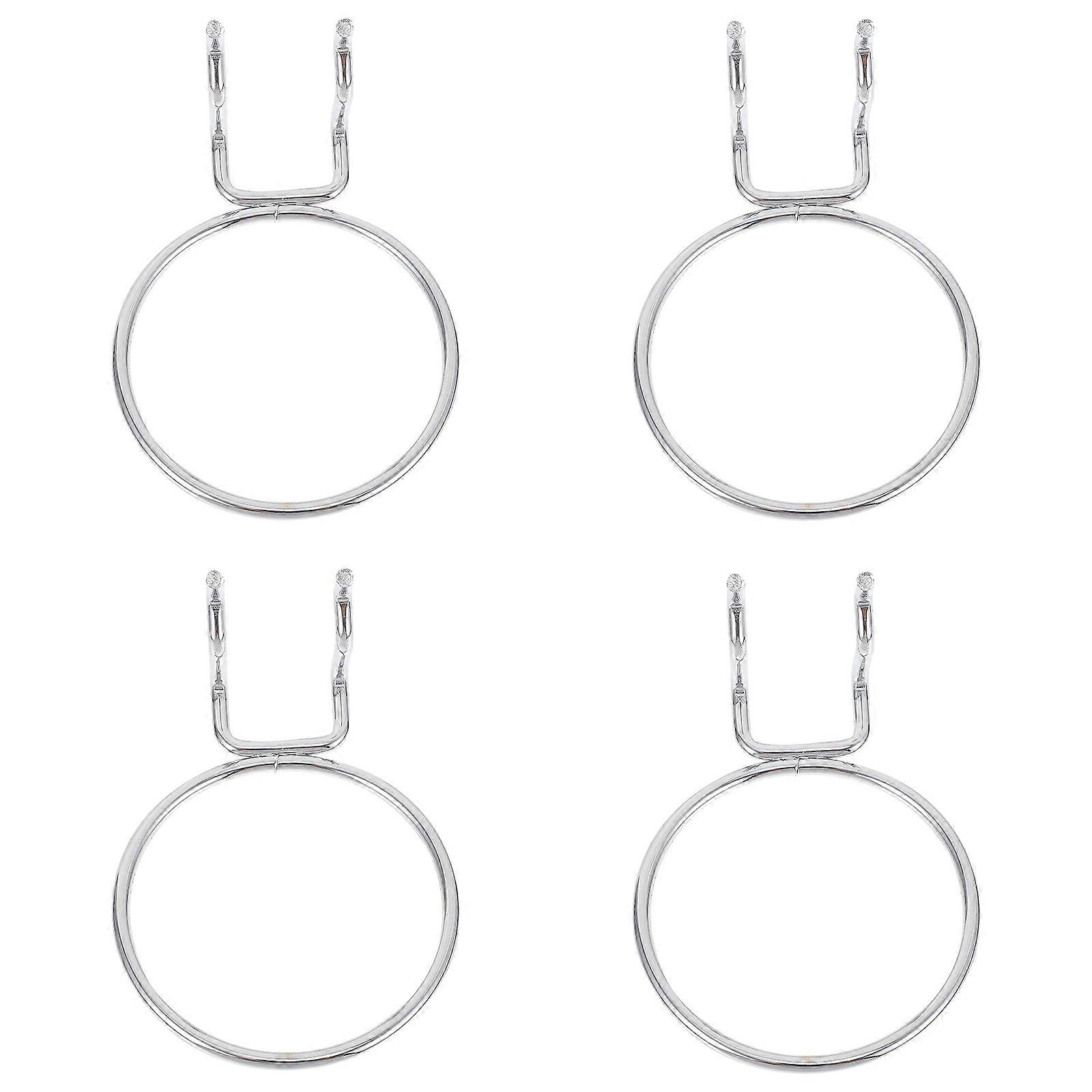 4pcs Pegboard Rings & Cup Hooks for Display Boards – Strong Bearing Capacity for Home, Garage & Exhibition Organization