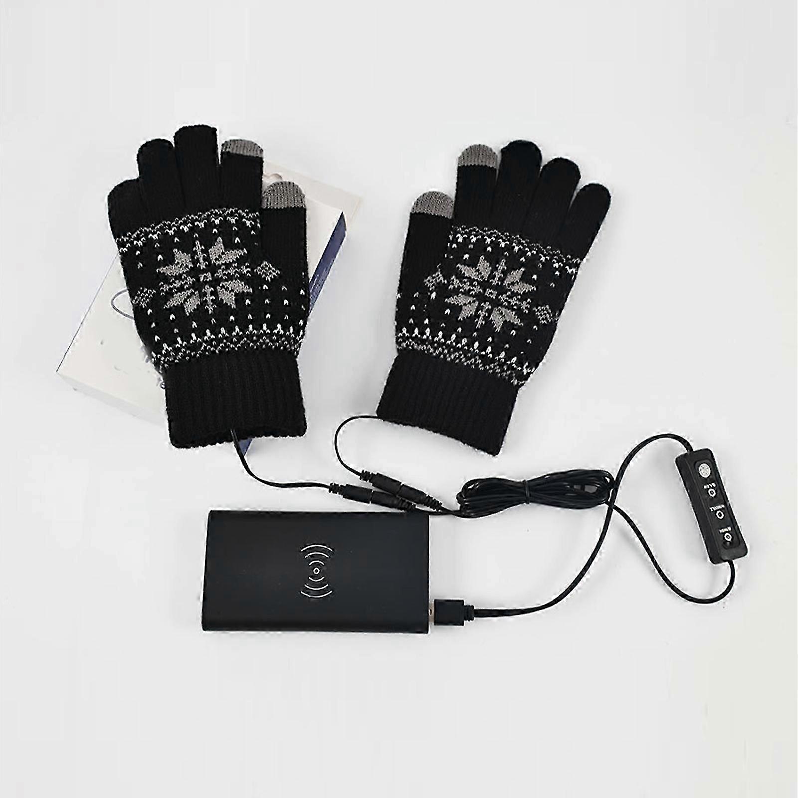 כפפות מחוממות USB לנשים גברים, כפפות מחממי ידיים מיטן כפפות חימום חמות בחורף להקלדה