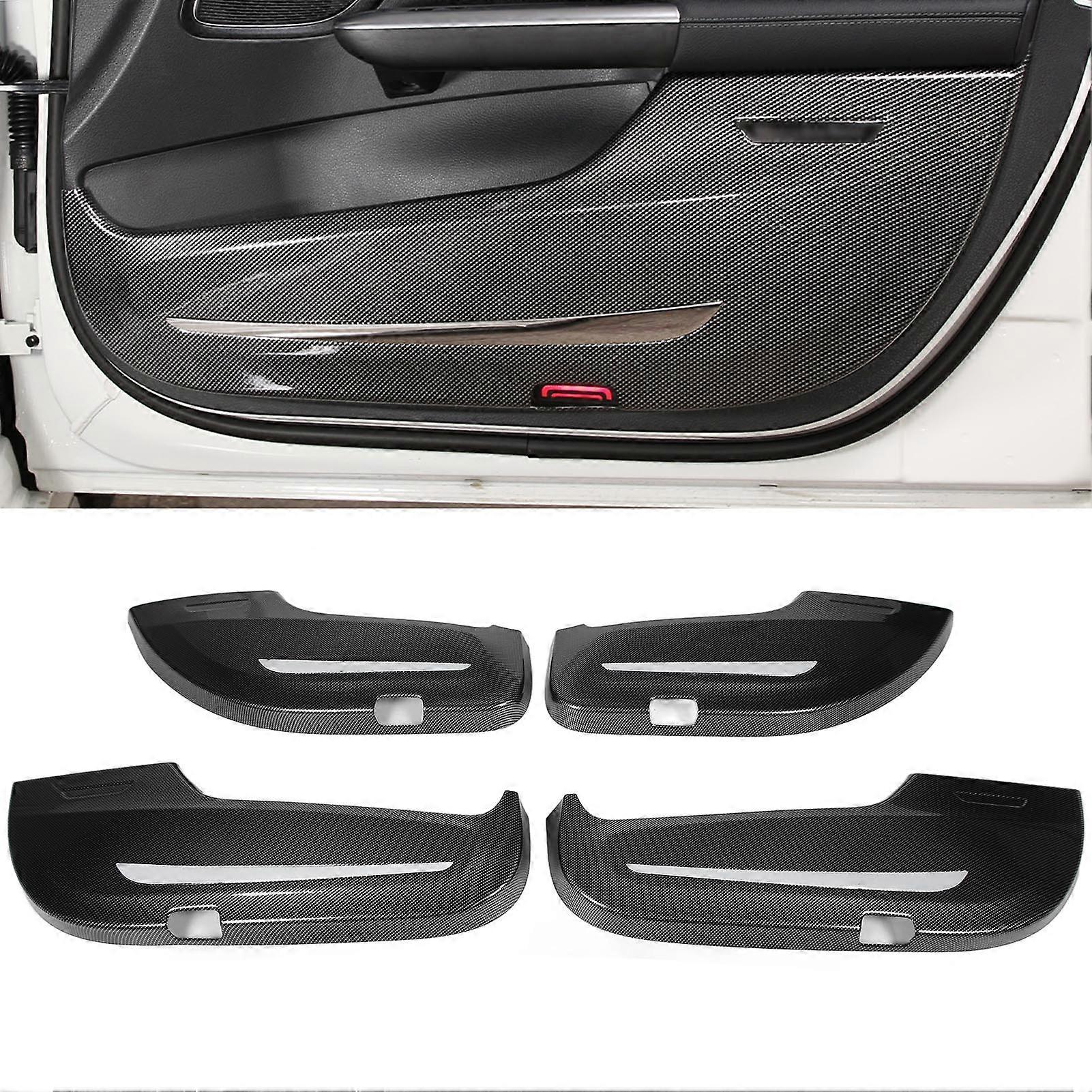 Car Door Kick Guard Carbon Fiber Smooth Surface Colorfast Replacement For Mercedes‑Benz C‑class W206 2022+ 