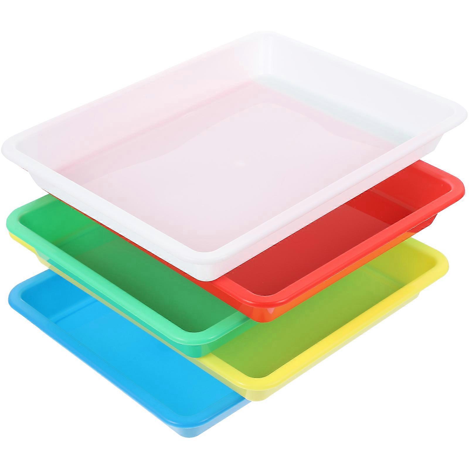 Tray Fruit Green DIY Projects Science Experiments 27.8X21X3CM Smooth Surface 5Pack