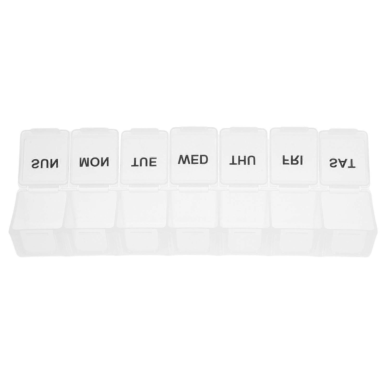 Medication Travel Case Organizer Transparent Color Rectangular Shape Home Essential 1Set