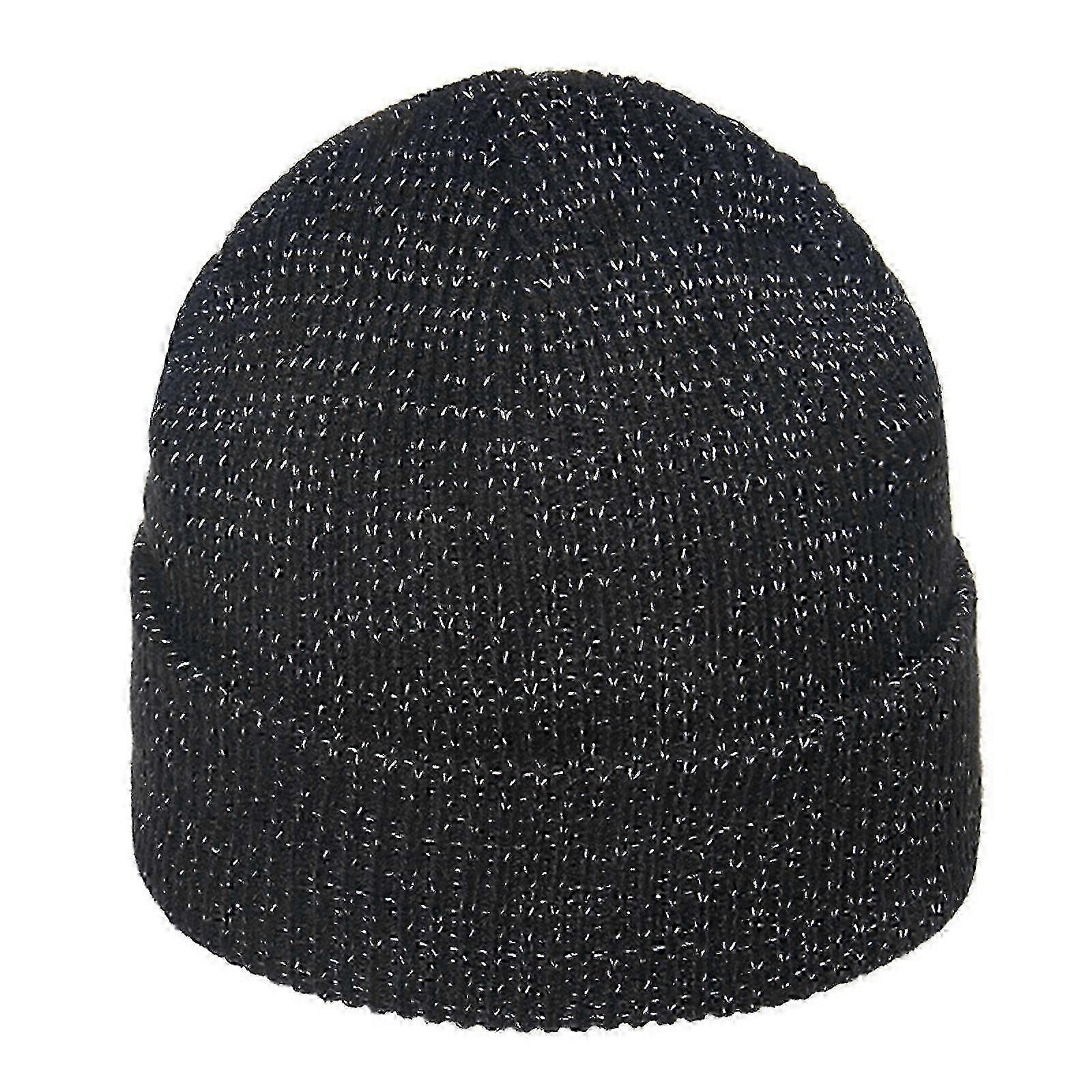 Erwachsene Nacht Reflektierende Herbst Winter Mütze Mütze Mode Warme Gestrickte Hüte