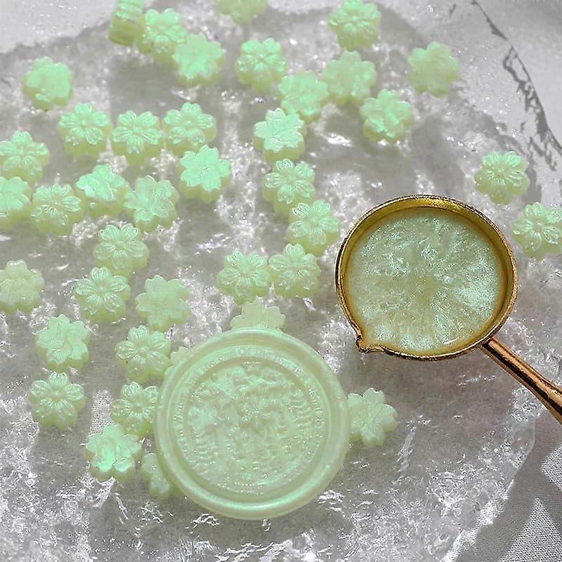 Wax Seal Beads 100 Pieces Aurora Cherry Blossom Mixed Color Wax Pellets for Envelope and Greeting Card Decoration 16