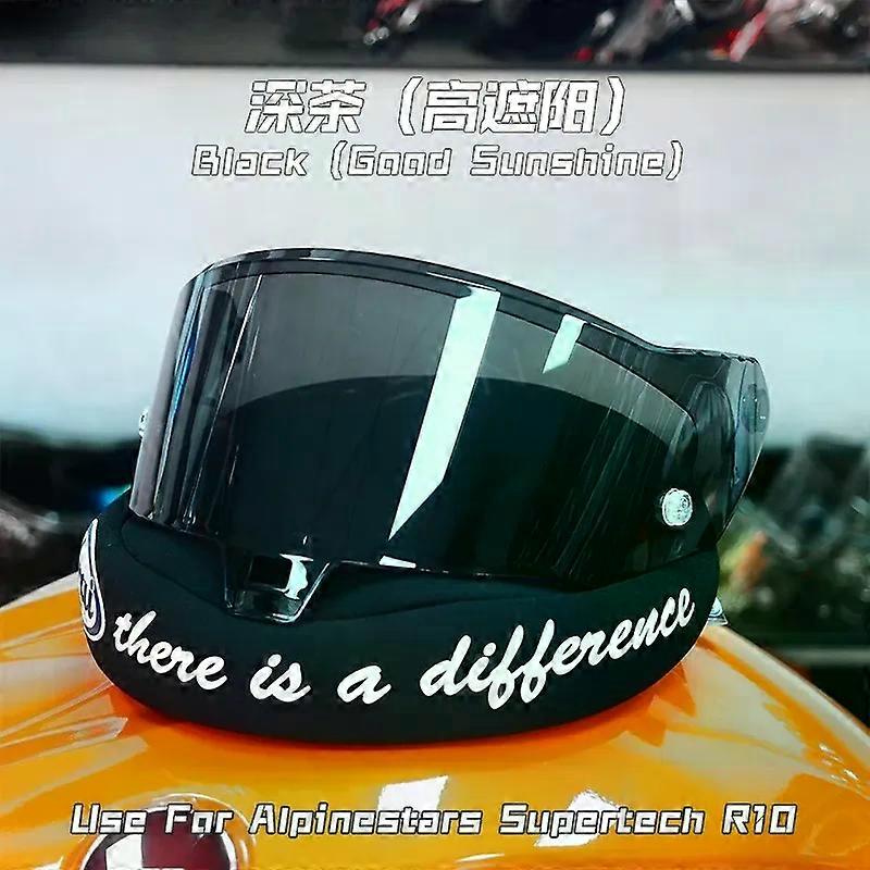 R10 Helmet Visor for Supertech R10 Motorcycle Helmet Visor Goggles Plating Silver Red Replacement Lens