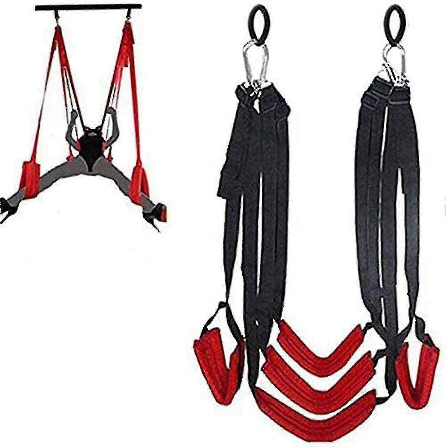 Swing Belt Upgraded Version 5 Pad Couple Posture Auxiliary Swing Fun Adult Red