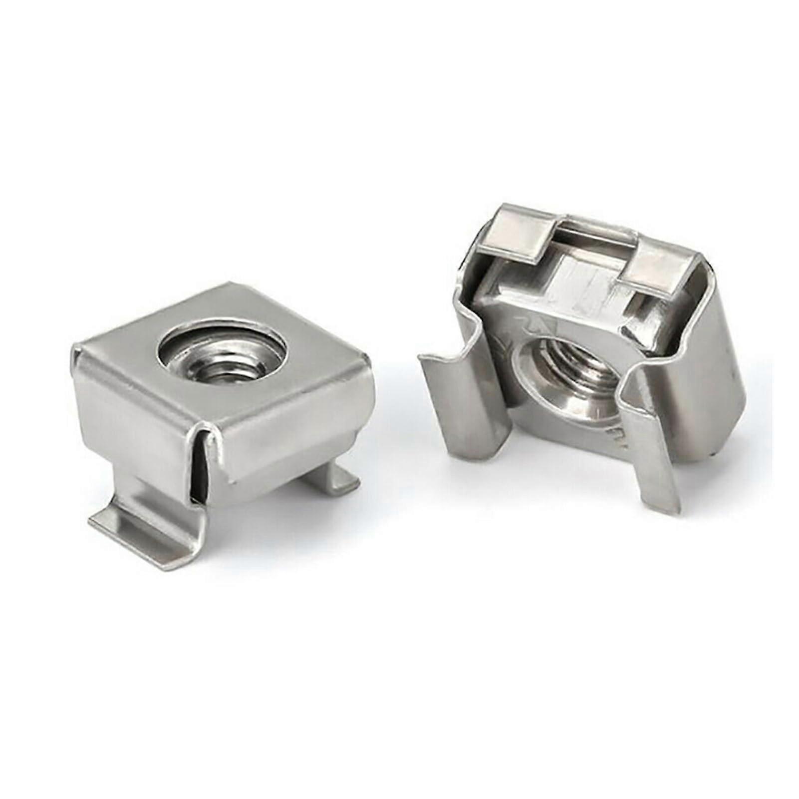M4 M5 M6 M8 304 Stainless Steel Floating Cassette Cage Nuts for Server Rack Cabinet Mounting Clips (5pcs M5)