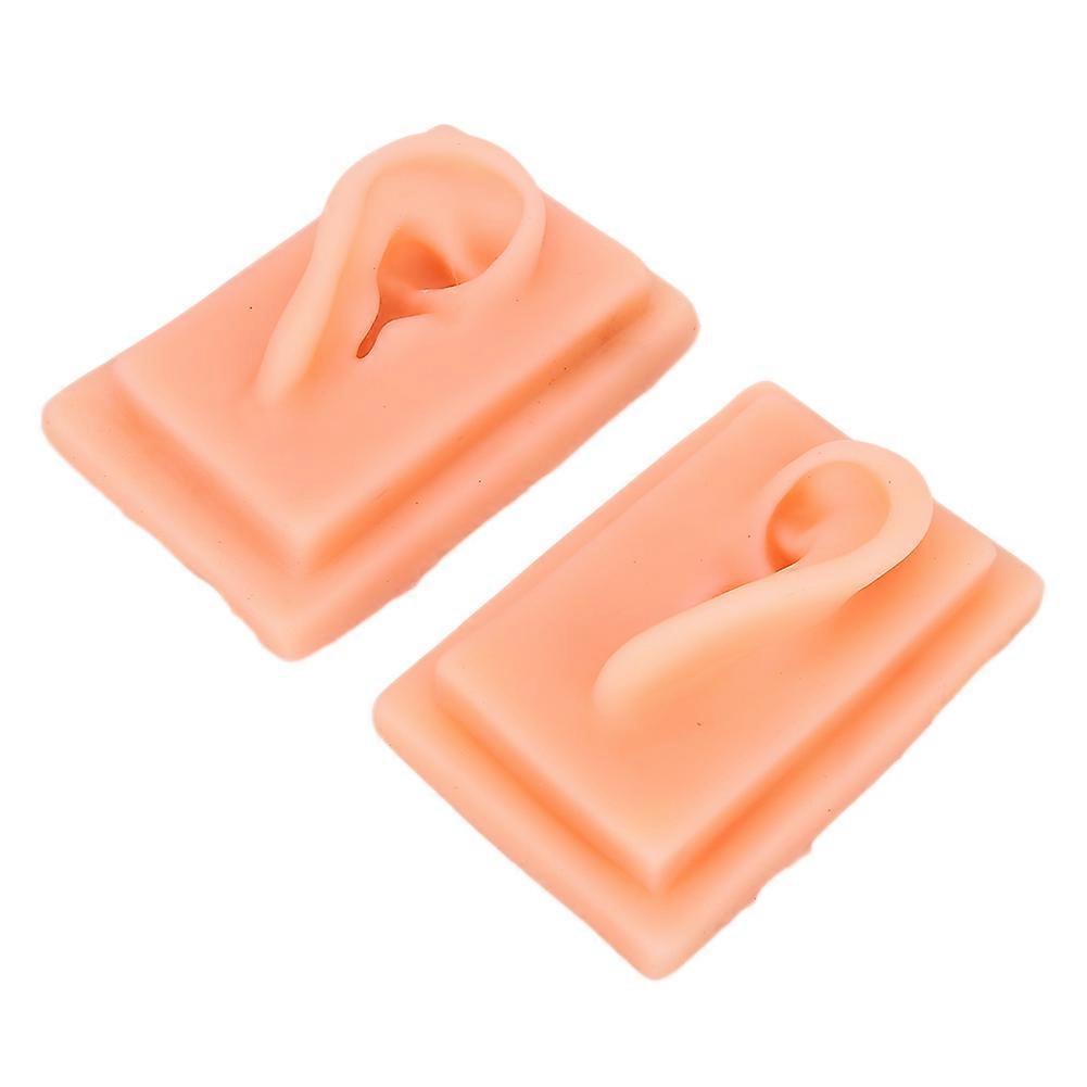 Silicone Ear Model Acupuncture Practice Human Soft Teaching Left Right Ear Model