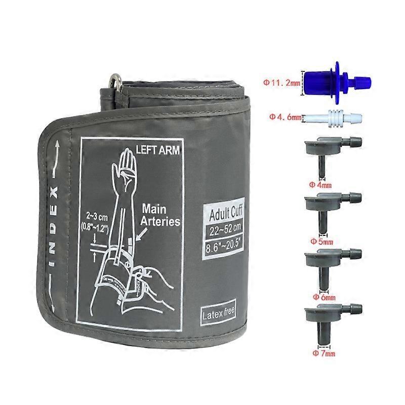 Braçadeira de pressão arterial extra grande compatível com Omron, 9-21 polegadas (22-53 cm)