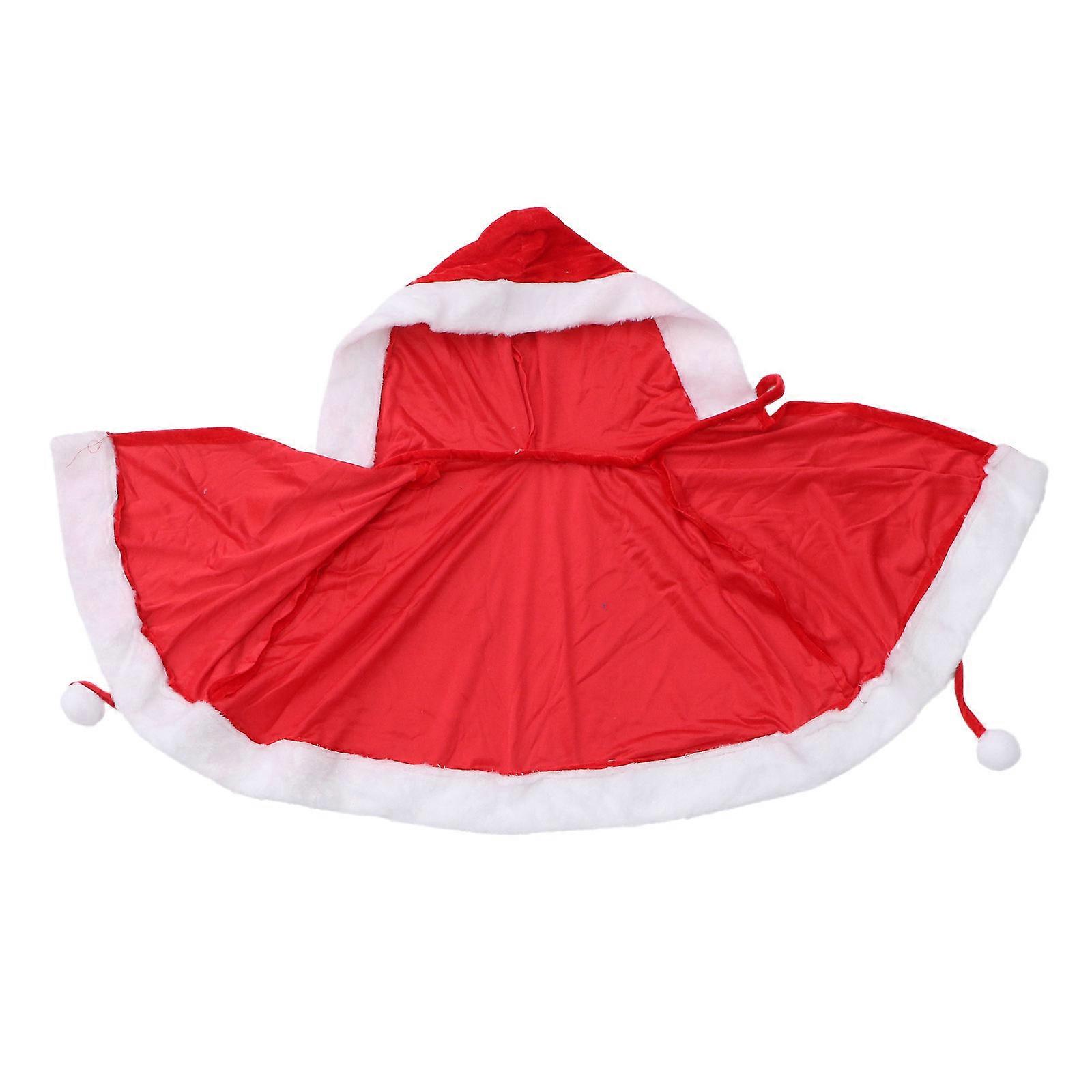 Red Plush Hooded Shawl For Women Soft Lightweight Wrap With Lace Up Elastic Festive Winter Accessory For Parties