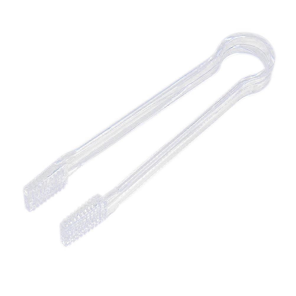Transparent Acrylic Kitchen Tongs for Serving Ice Cube Pastries Vegetables Salads 12pcs