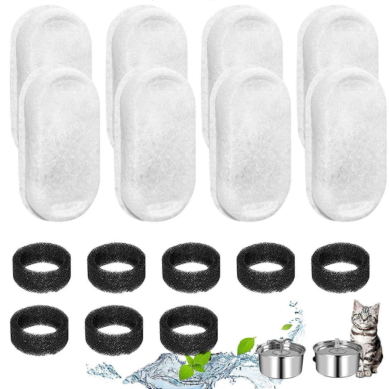 8 8 Pieces Filter Cat Fountain, Replacement Filter for Cats