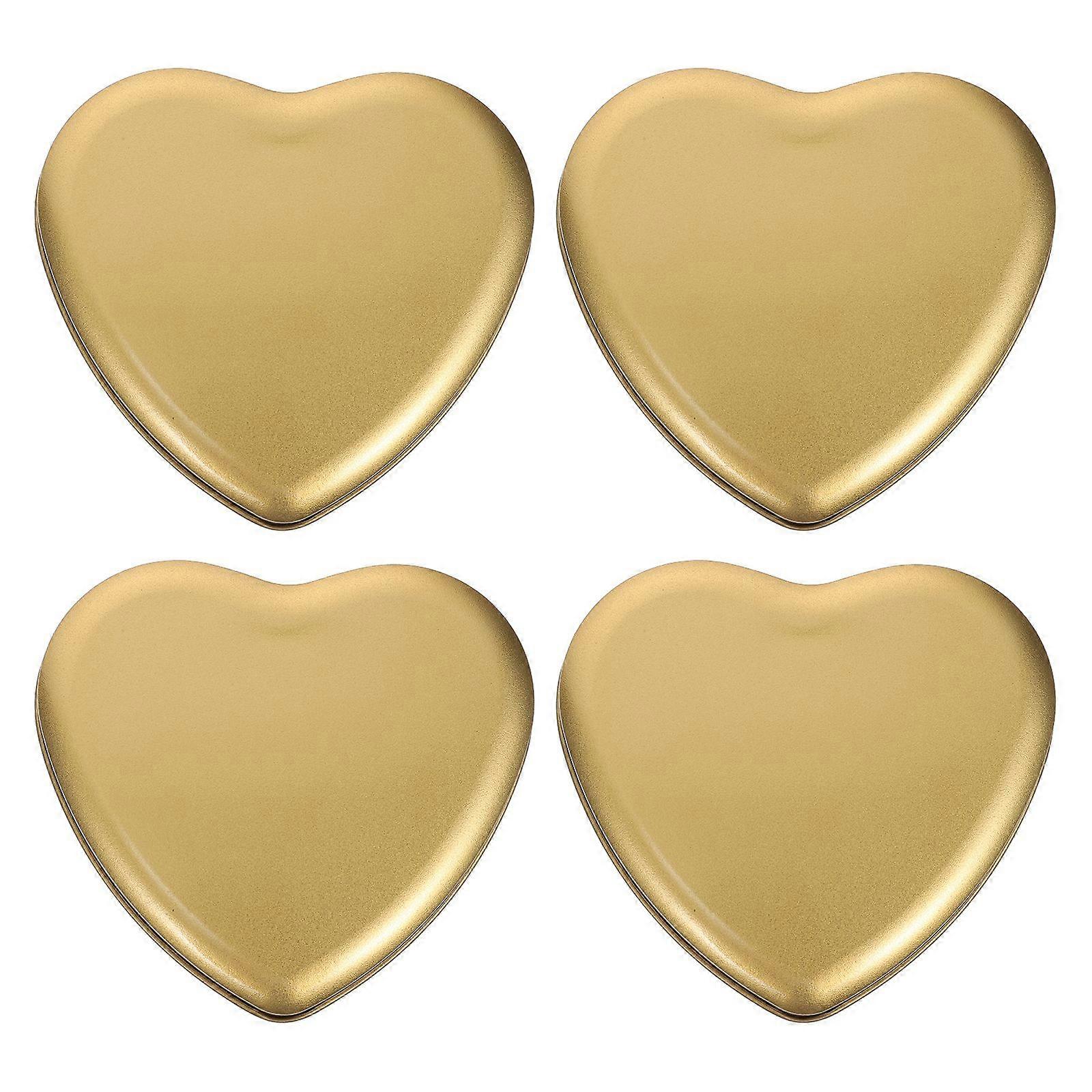 4pcs Exquisite Heart-shaped Candy Boxes Chocolate Cookie Storage Boxes