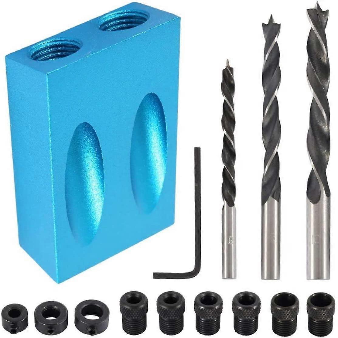 Pocket Hole Screw Jig Dowel Drill Bit Carpenters Woodworking Guides Joint Angle Tool Carpentry Locator Craft