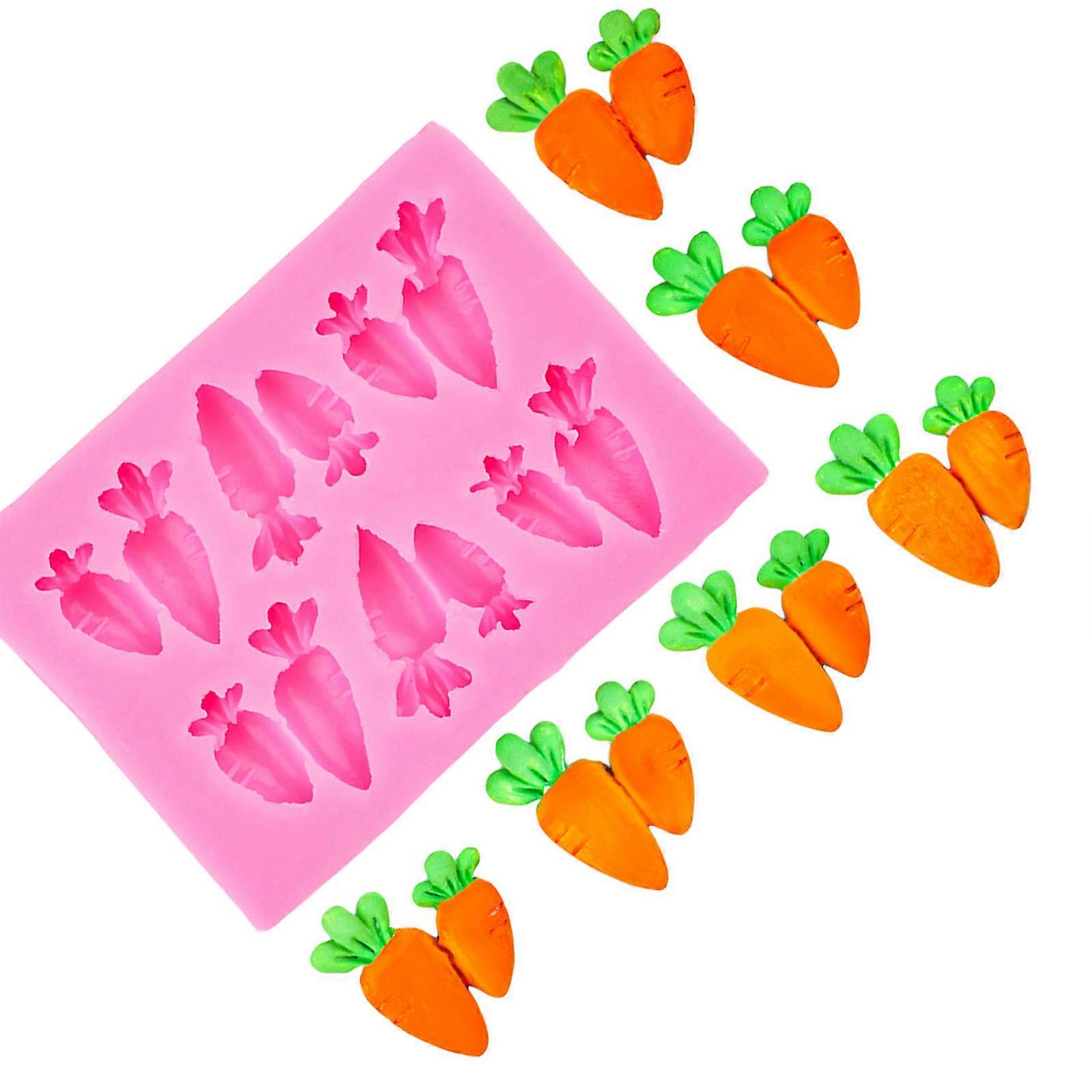 Silicone Mould Small Carrots Molds Baking Molds Casting Molds Chocolate Molds Epoxy Resin Molds Fondant Molds Multicolor