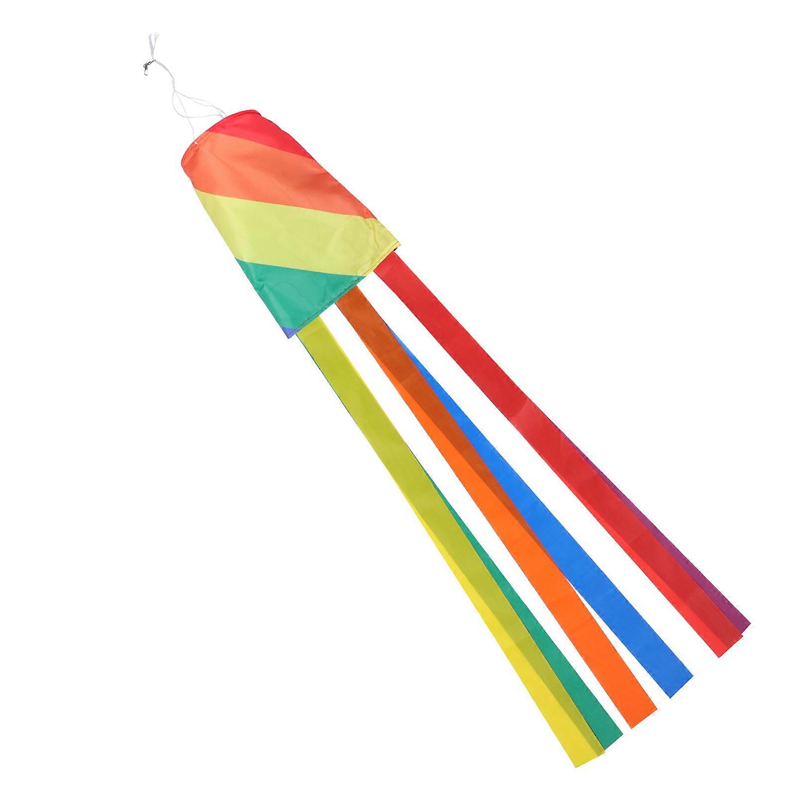 Rainbow Windsock for Outdoor Decoration Durable Polyester 4.5 Feet Long
