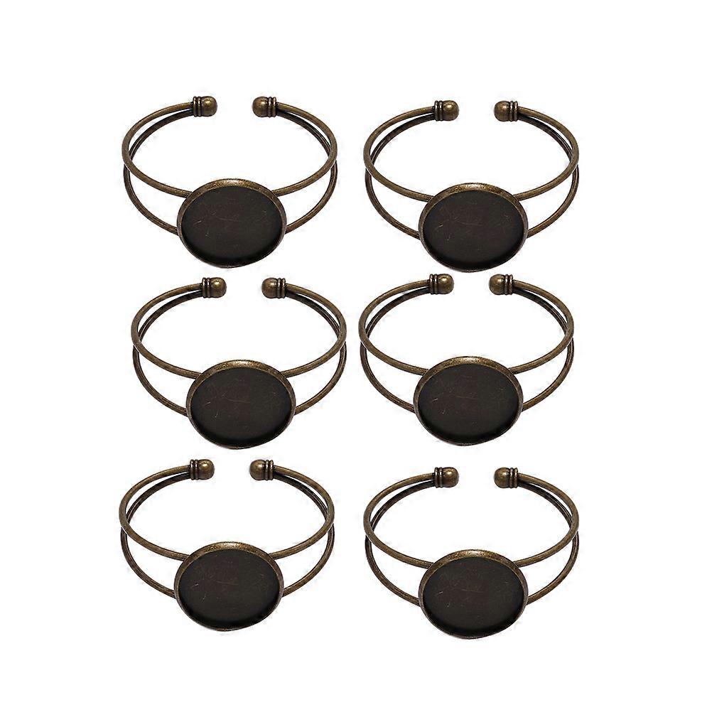 DIY Pendant for Jewelry Making in Assorted Color, Durable Copper with Strong Metal Bezel, 6pcs Size 20mm