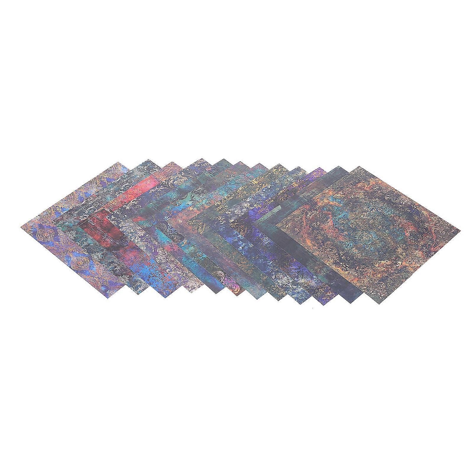Diy Material Papers Beautiful Background Papers For Holiday Cards Multi-Colored 5.89X5.89inch Ledger Message Paper 24 Sheets