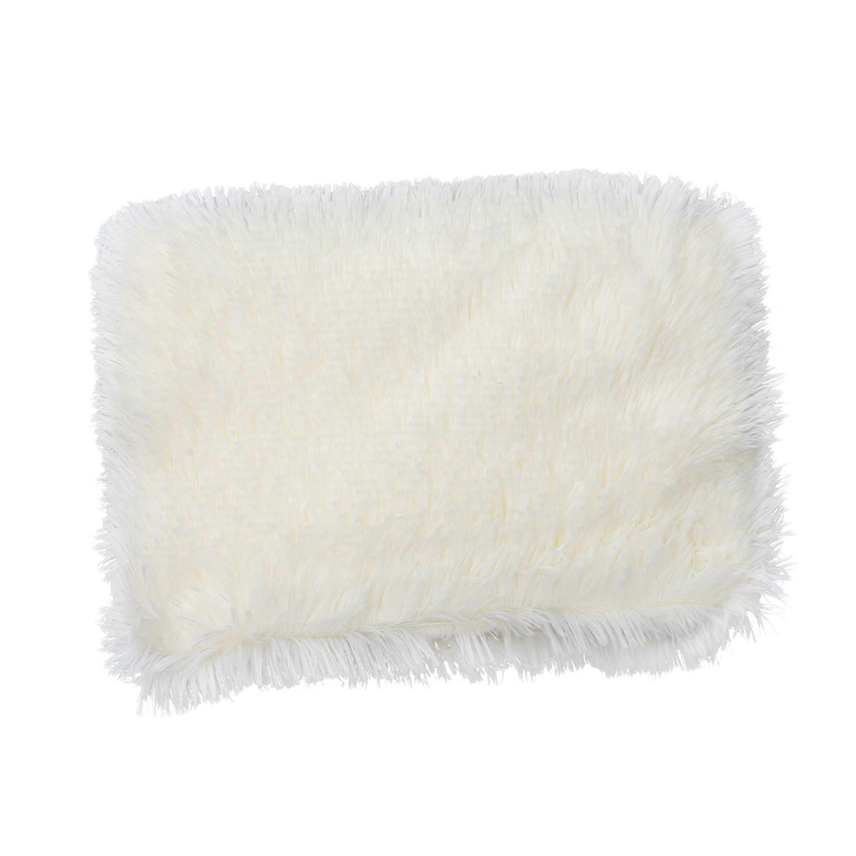 Pet Bed Mat for Small Dogs and Cats, Plush White Sleeping Mat, Soft Stuffed Fur Bed Cover, Warm Pet Bed for Puppies