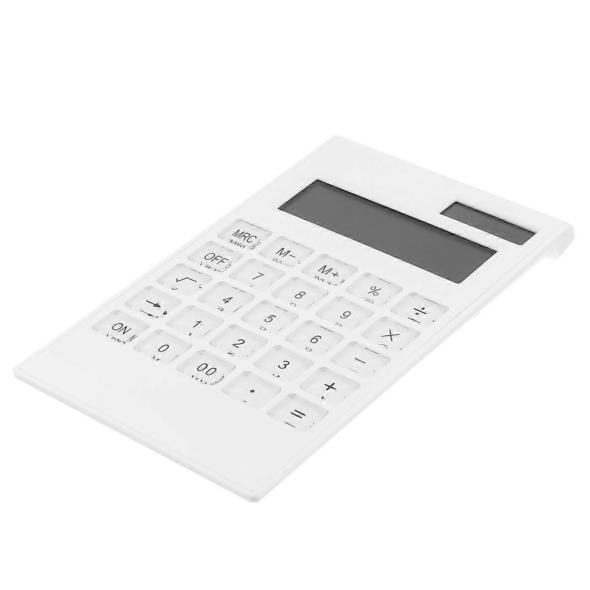Durable Electronic Solar Calculator with Compact Size for Office Use White