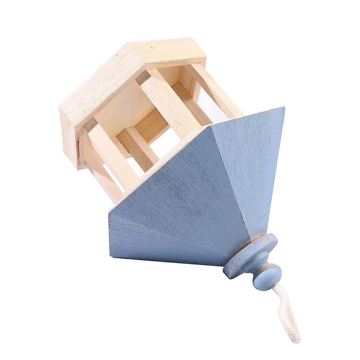 Wooden Bird Nest for Pet Use Attracts Small Birds Safe Shelter Khaki Color 6.5 x 4.3 Inches