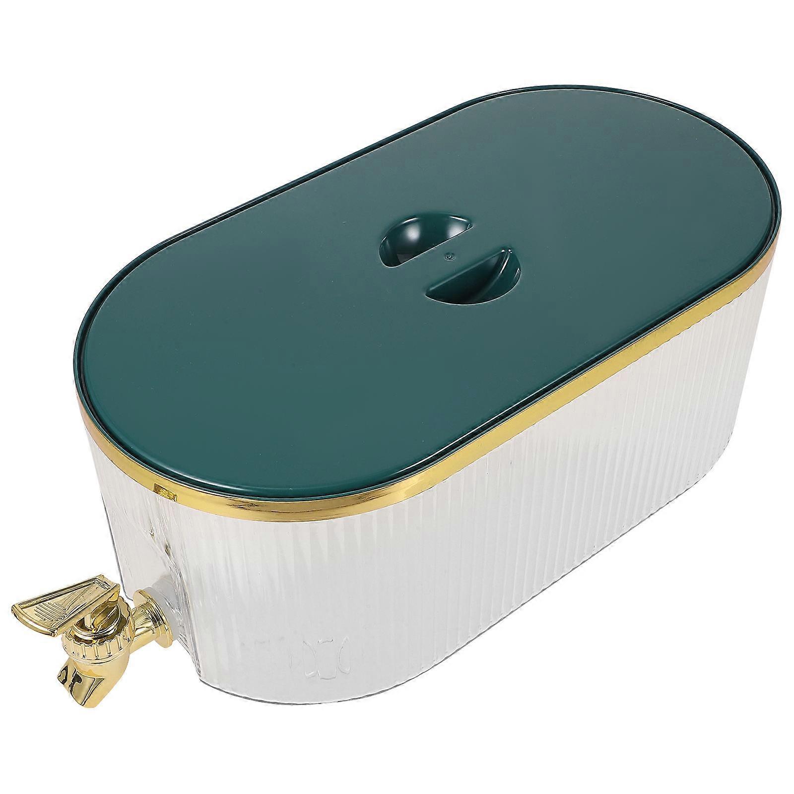 Beverage Dispenser with Spigot for Storage in Dark Green Color Large Capacity PP Material 1.5L