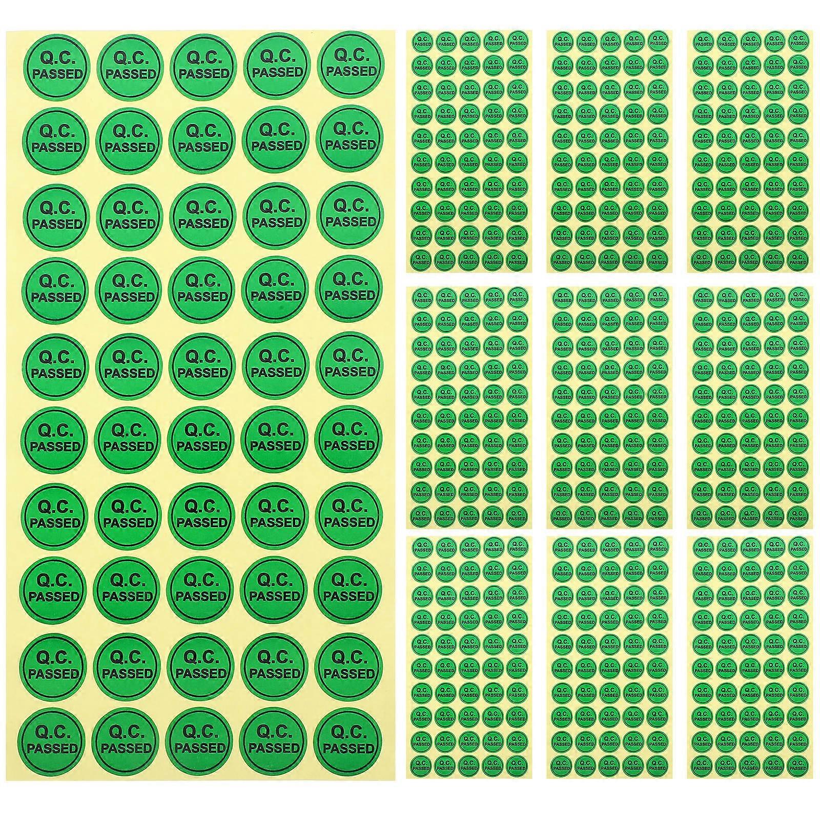 1000pcs QC Approved Self Adhesive Labels for Quality Control, Warehouse, and Inspection Use