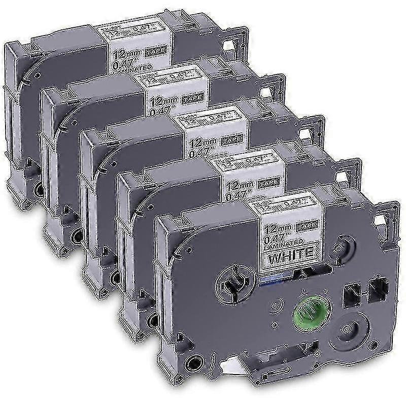 Ταινία ετικετών Brother Tze-231, 5-pack P-press πλαστικοποιημένη